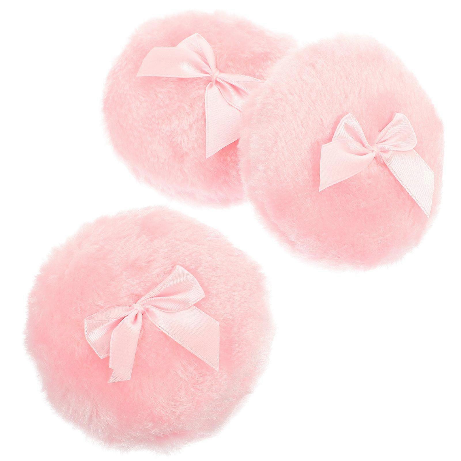 3 Pcs Voyage Corps Houppettes Confortable Bowknot Houppettes Moelleux Houppettes