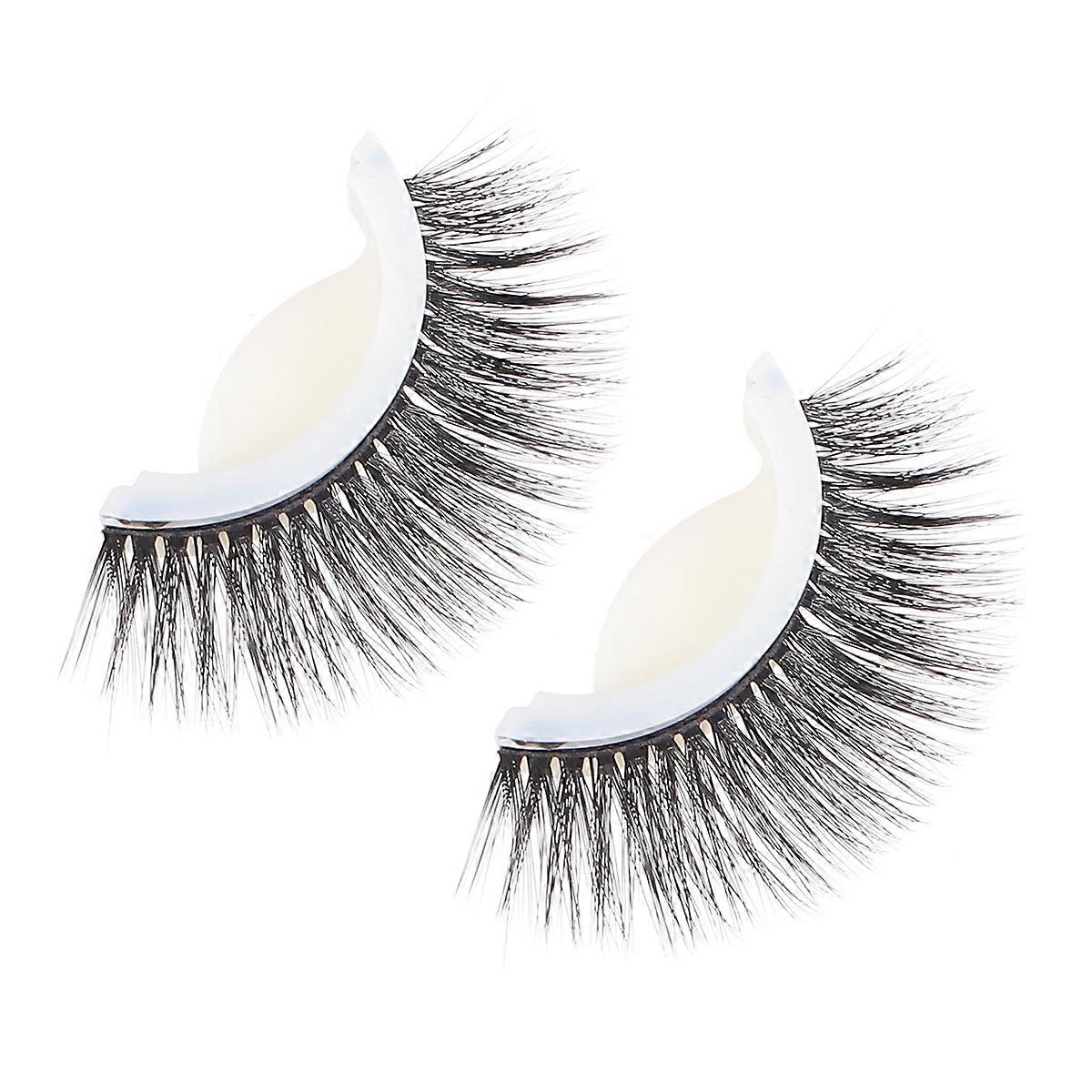 False Eyelashes Reusable 3D Thick Eyelashes Self-Adhesive Natural Look Eye Enlargement Effect For Party 1 Pair