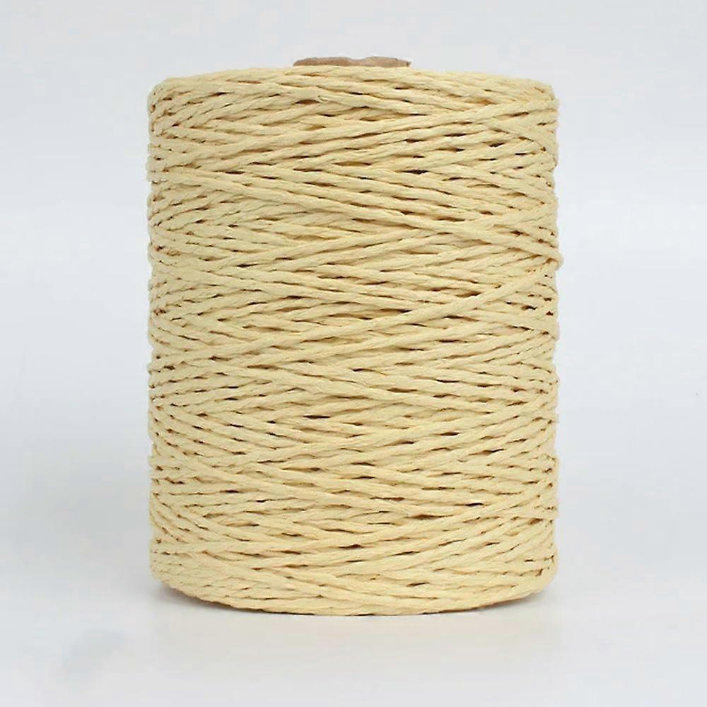 280M Natural Raffia Straw Thread for DIY Knitting and Crochet Projects, Colorful Handbag, Hat, Cushion, and Basket Material