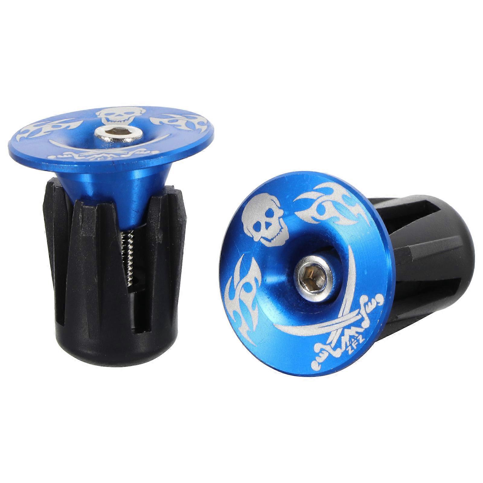 Bike Handlebar End Caps Locking Durability Aluminum Alloy Round 3x25x25cm 1 Pair