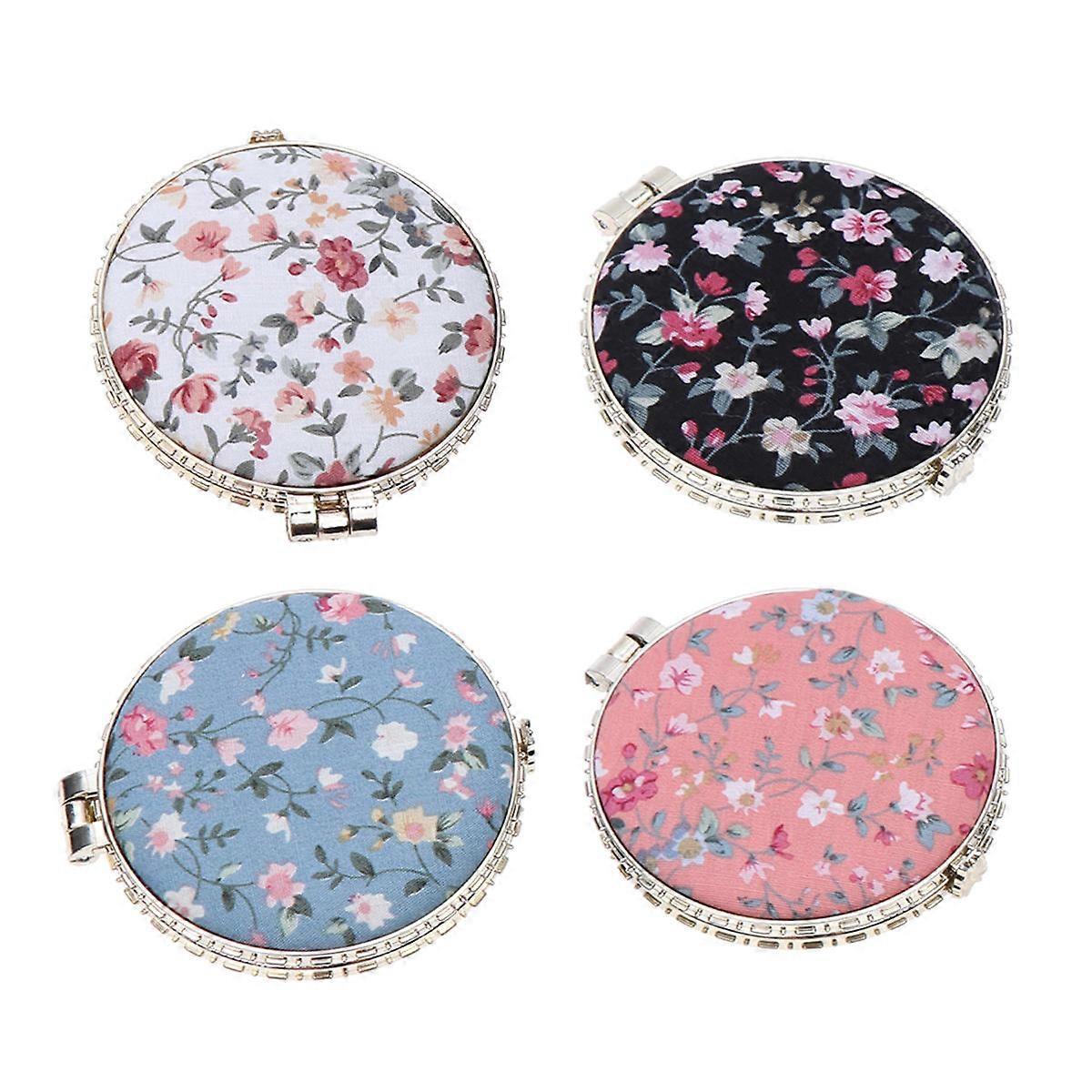 Cosmetic Mirror For Purse Foldable Round 4Pcs Portable For Business Trip