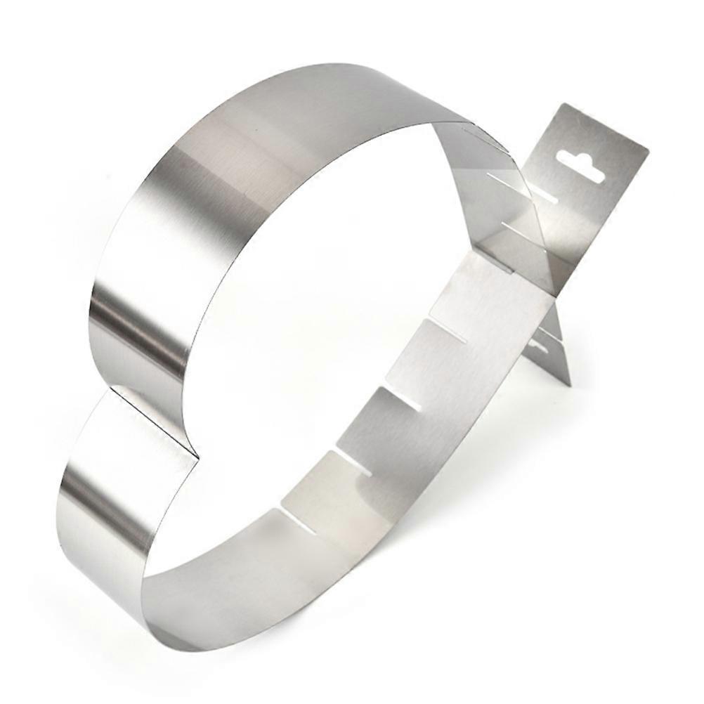 Pastry Baking Molds Adjustable Size Baking Tool Heart Shape Silver 26-27.5cm Width 1Set