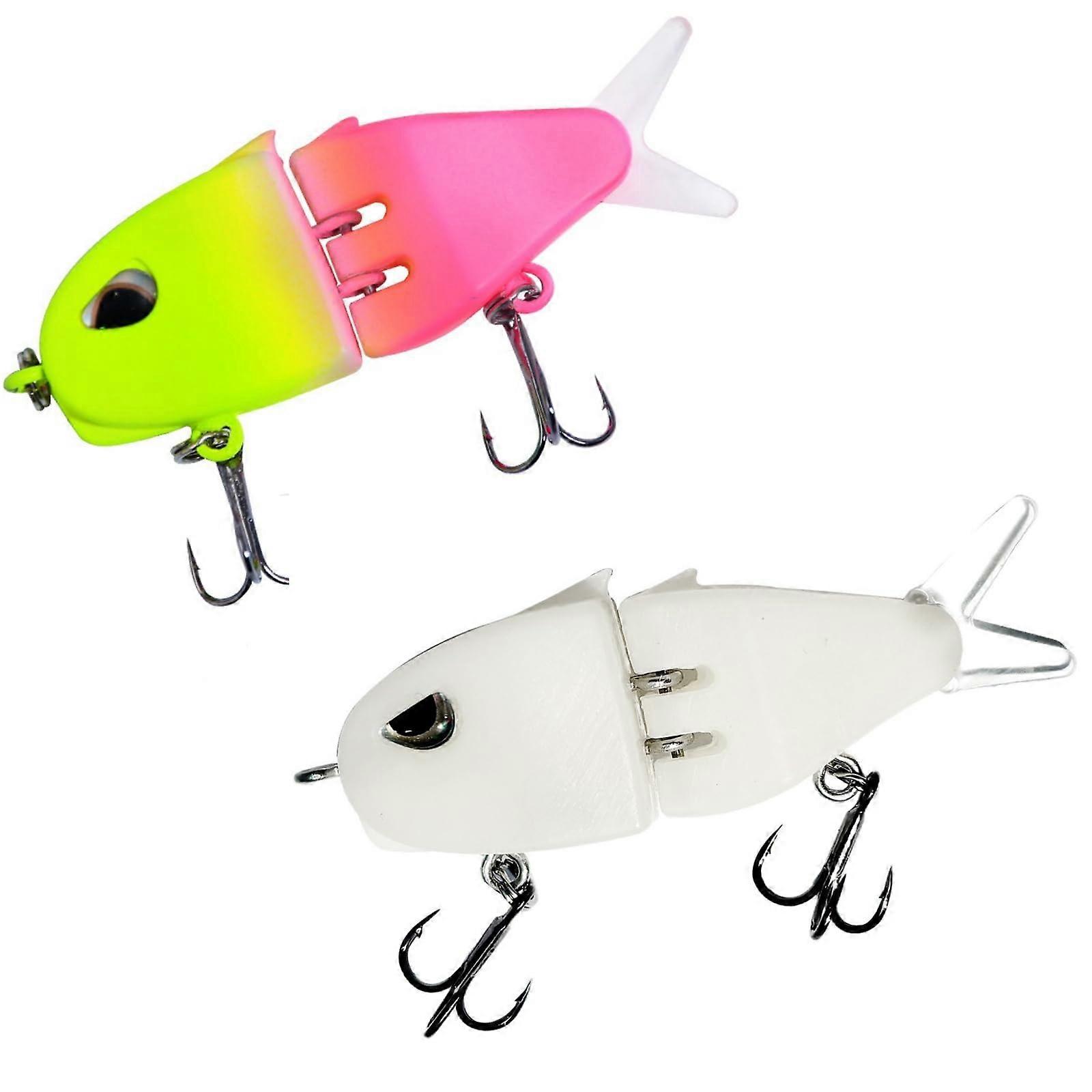Mini artificial fishing lure, gliding bass lure, slow sinking, multijointed hard lure with soft rubber f, Sshaped movement Ref: 8520