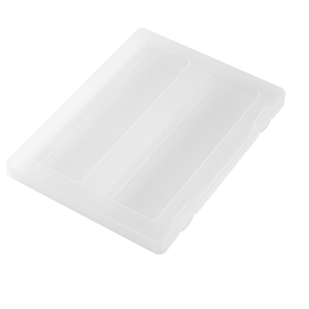 Plastic Filing Box File Storage Organizer For Home Use Transparent 1Set
