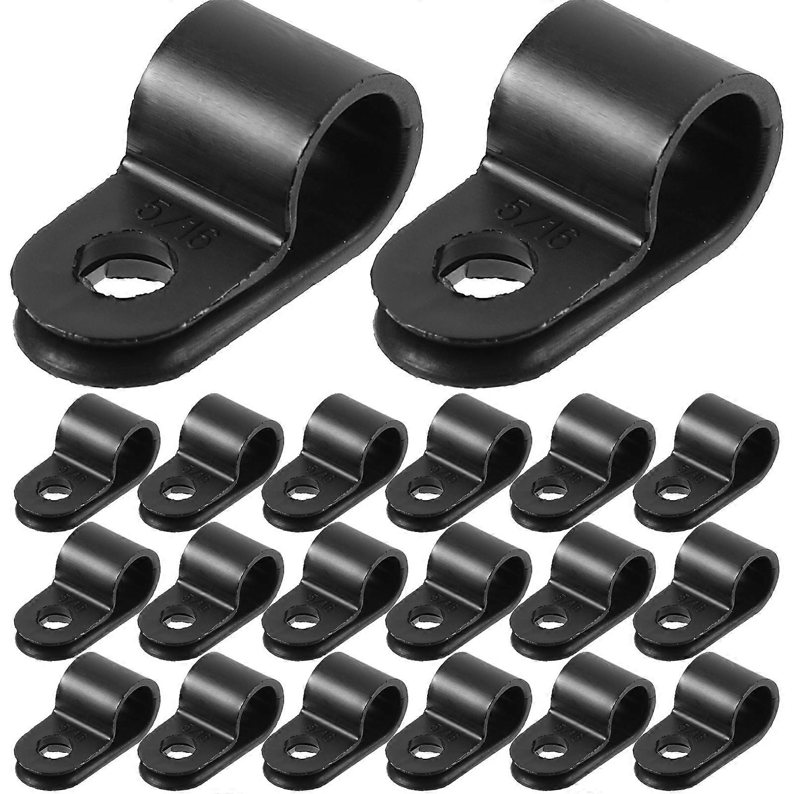 R-Shape Rope Light Mounting Clips For Patios 7.9mm Wire Diameter Nylon 100Pcs