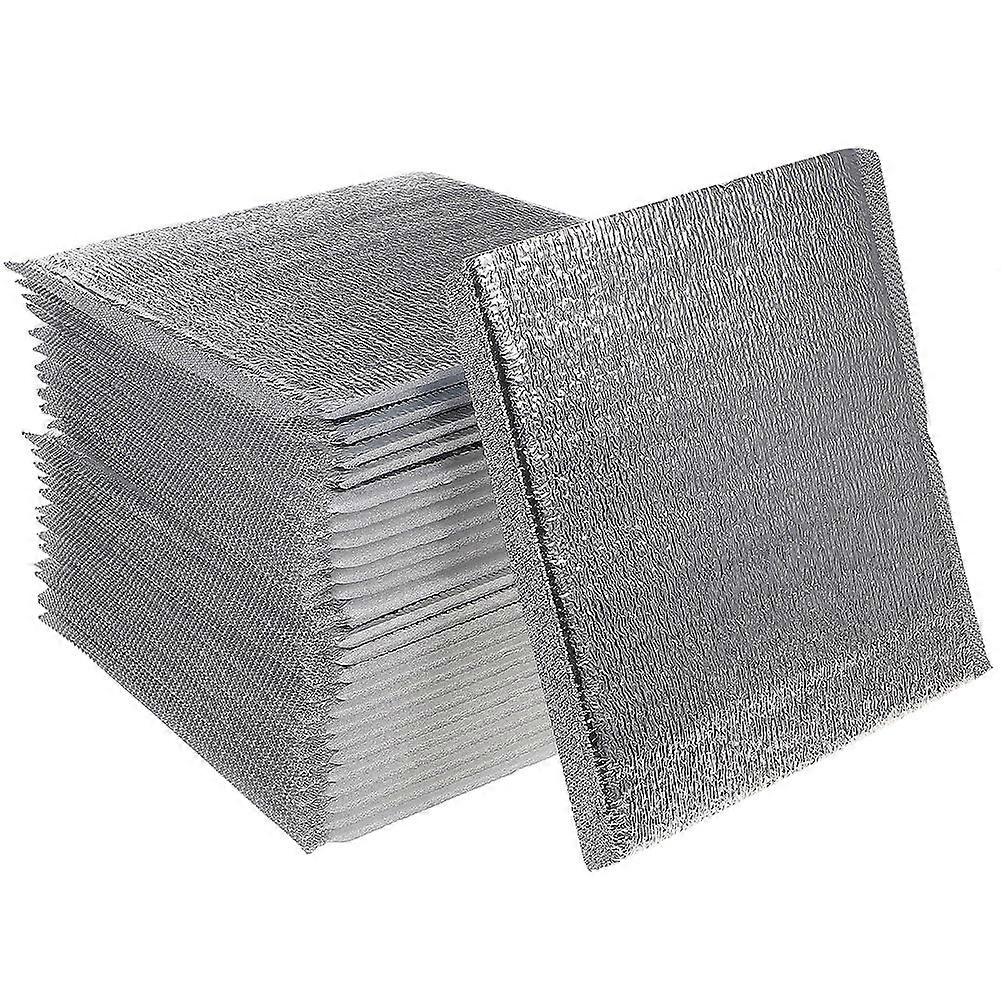 Beverage Insulation Bag Silver Rectangular Insulation Bags for General Users 7.9X7.9X0.1in 100Pcs