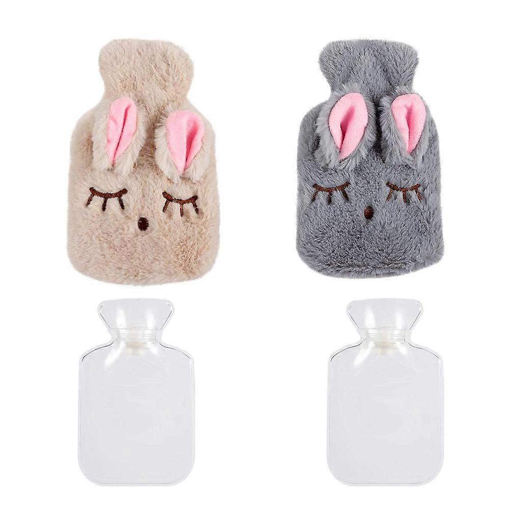 Hot Water Bottle Pouch Plush Material Cold Weather 2Pack