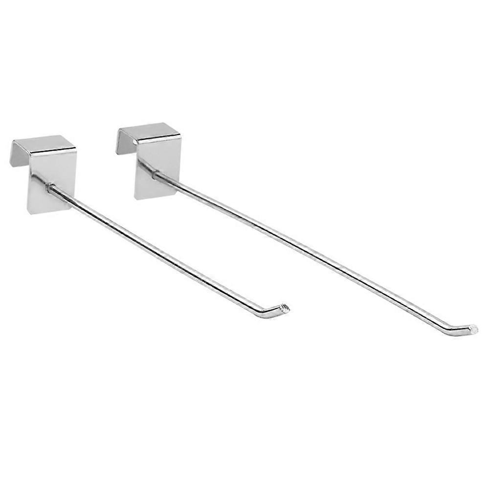 Heavy Duty Storage Hooks Metal Display Rack Square Tube Hooks Sturdy Design for Supermarket Use 15cm Silver 20Pcs