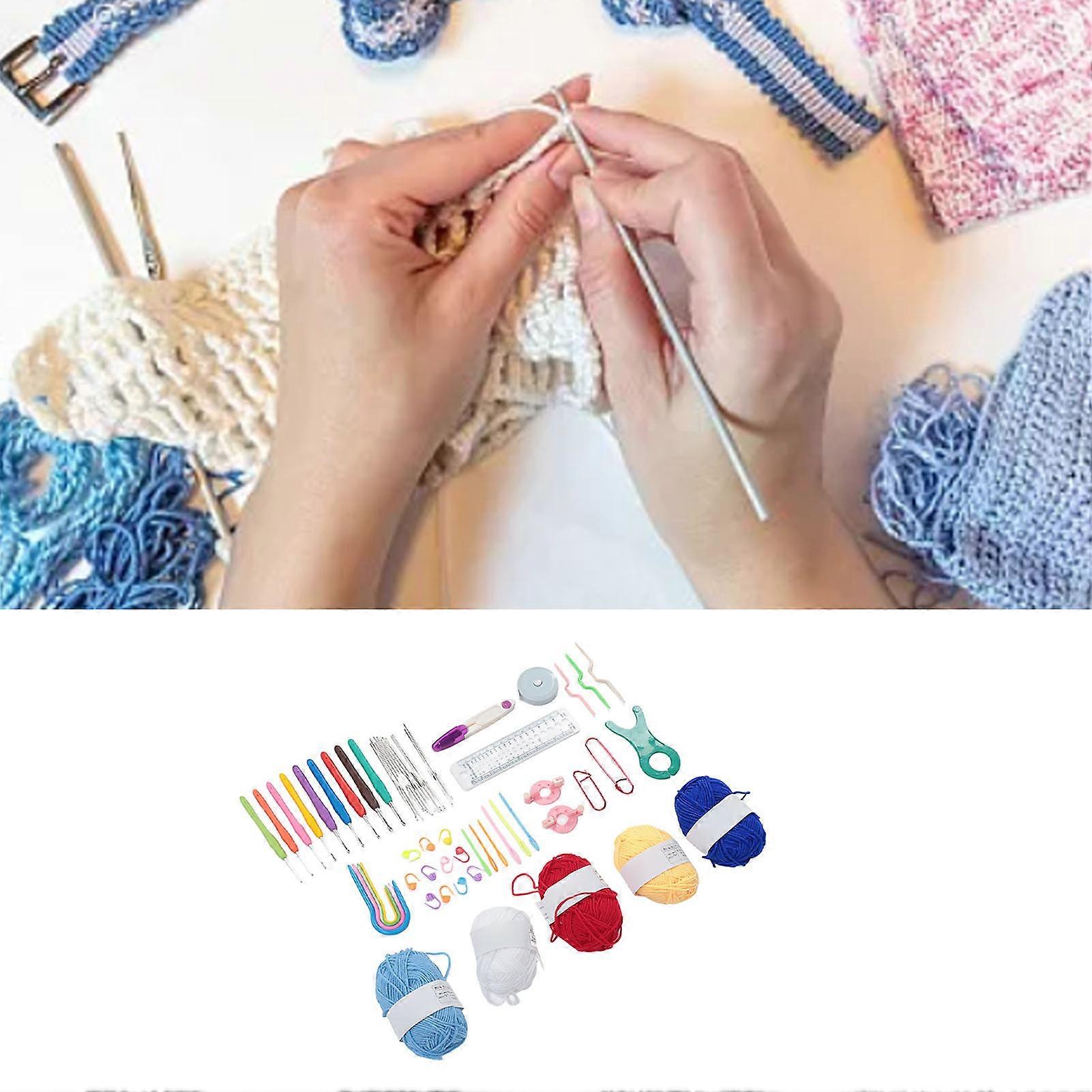 Crochet Hooks Set Craft Sanding Ergonomic Hand Knitting Art Tools for Beginners Arthritic Hands