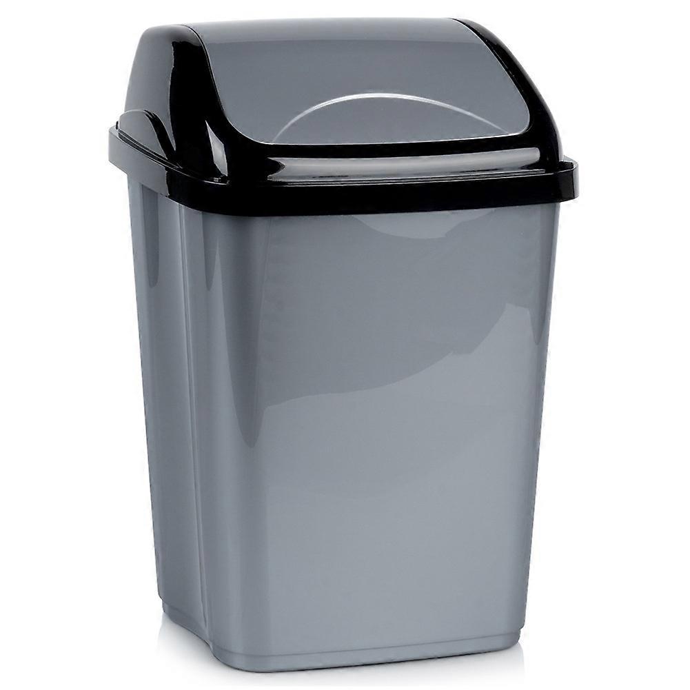 Plastic waste bin grey 16 l
