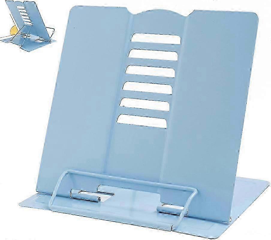 Support de livre en métal bleu pour la lecture