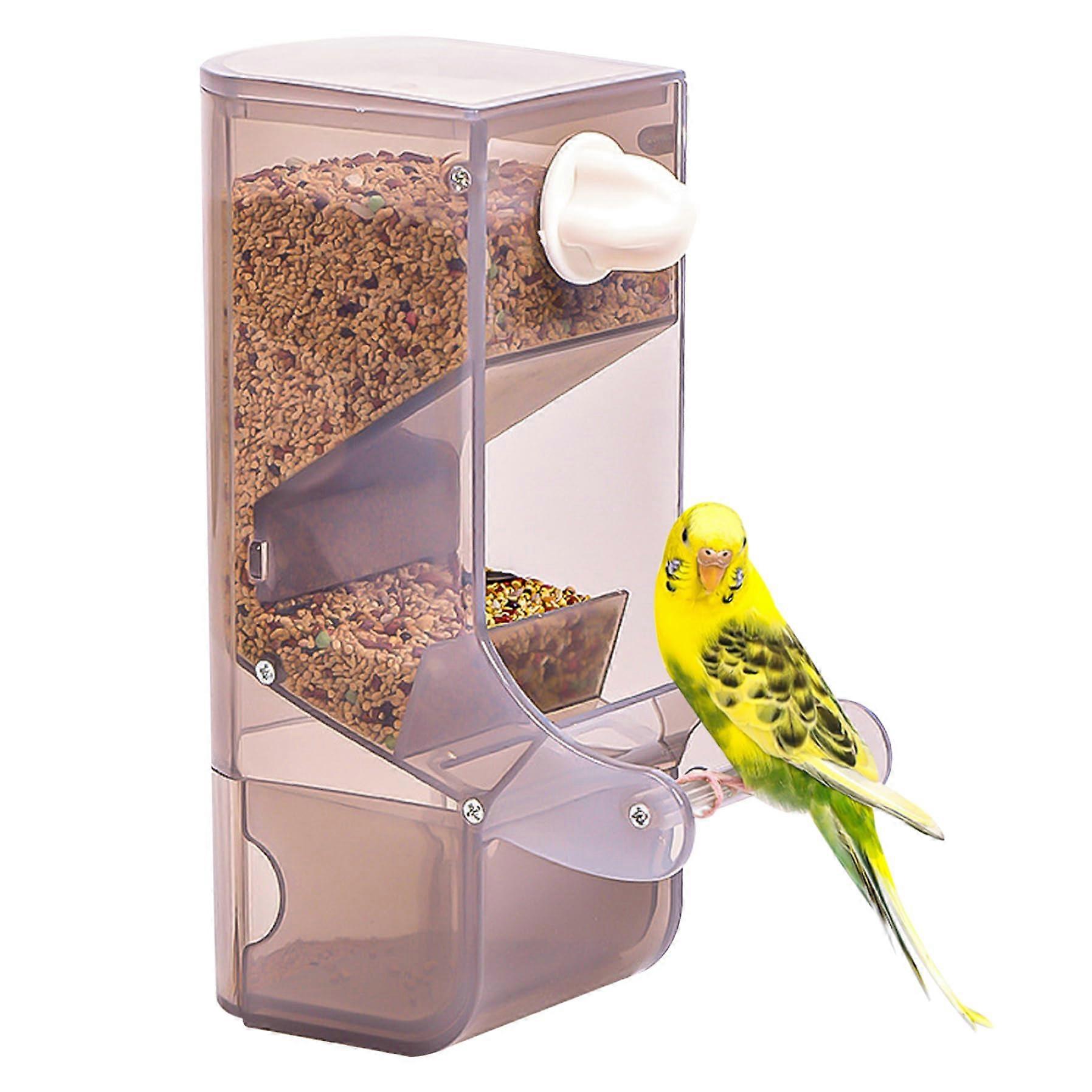 Automatic bird feeder for cage Automatic bird cage feeder, transparent splash proof No mess bird feeder