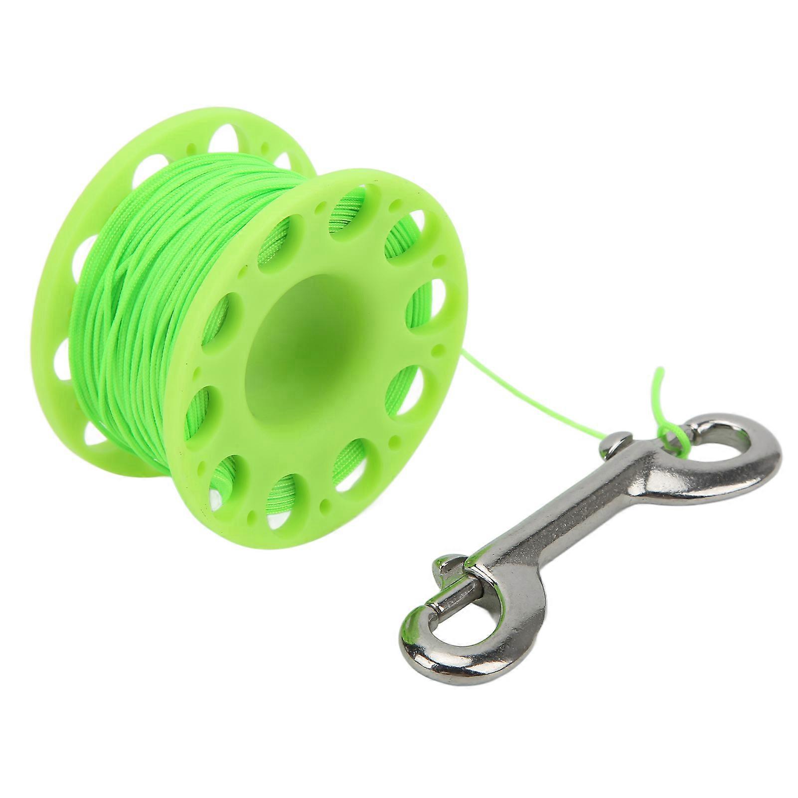Diving Reel High Density Plastics Portable Belt High Strength User Friendly Design Diving EquipmentGreen