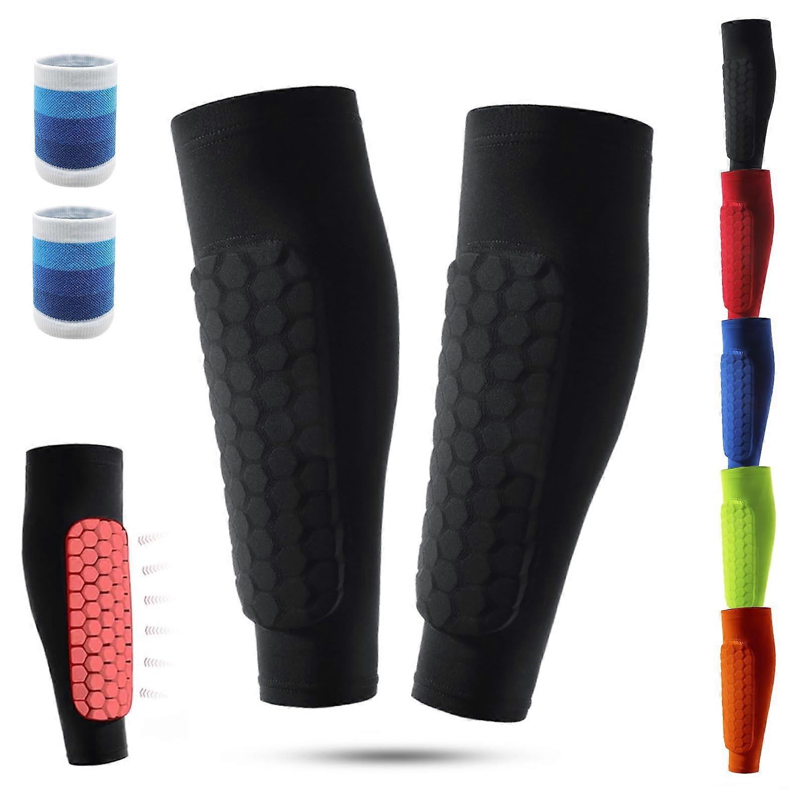 Shin Defender Shin Pads, Shin Defender Kids, Flexible Shin Pads, Football Shin Pads, Shin Pads with Honeycomb Compression Sleeve