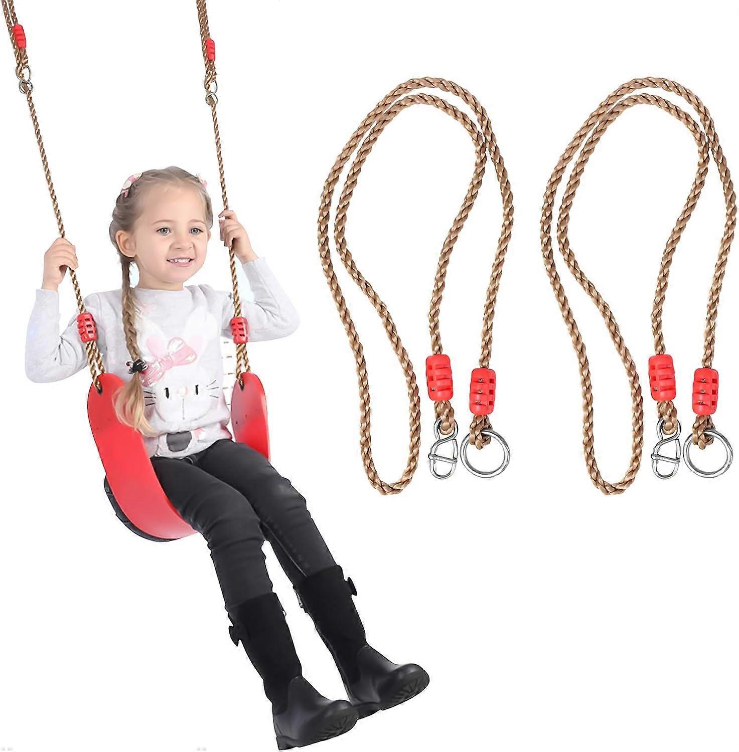 Pair of Swing Ropes Adjustable Straps 1.8M Tree Hanging Max Load 300kg / 660lb PE for Kids Adults (2pcs Kit)
