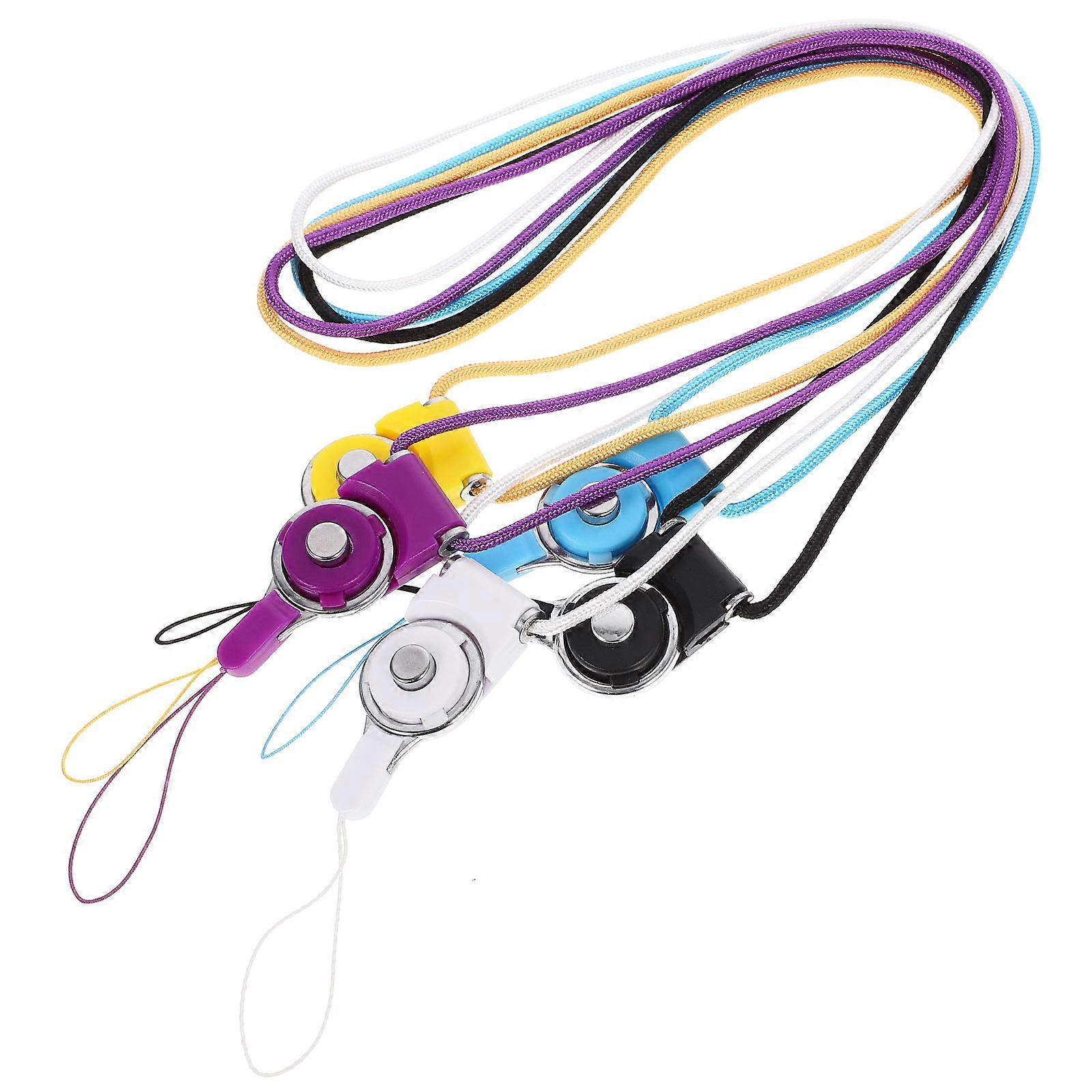 5pcs Detachable Phone Lanyards Neck Strap with Buckle Lightweight ID Holder for Camera Keys