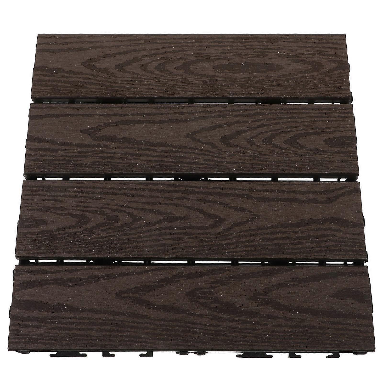 Deck Flooring Balcony Backyard Interlocking Deck Tile Plastic Floor Yard Decor Multi 30.00X30.00X2.30CM Decorative 1Pcs