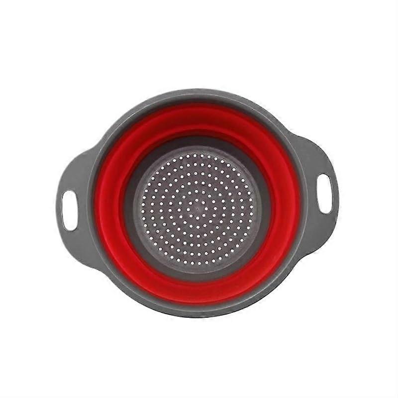 Multifunctional Draining Basket, Strainer, Fruit and Vegetable Sink, Large Capacity (Red Small)