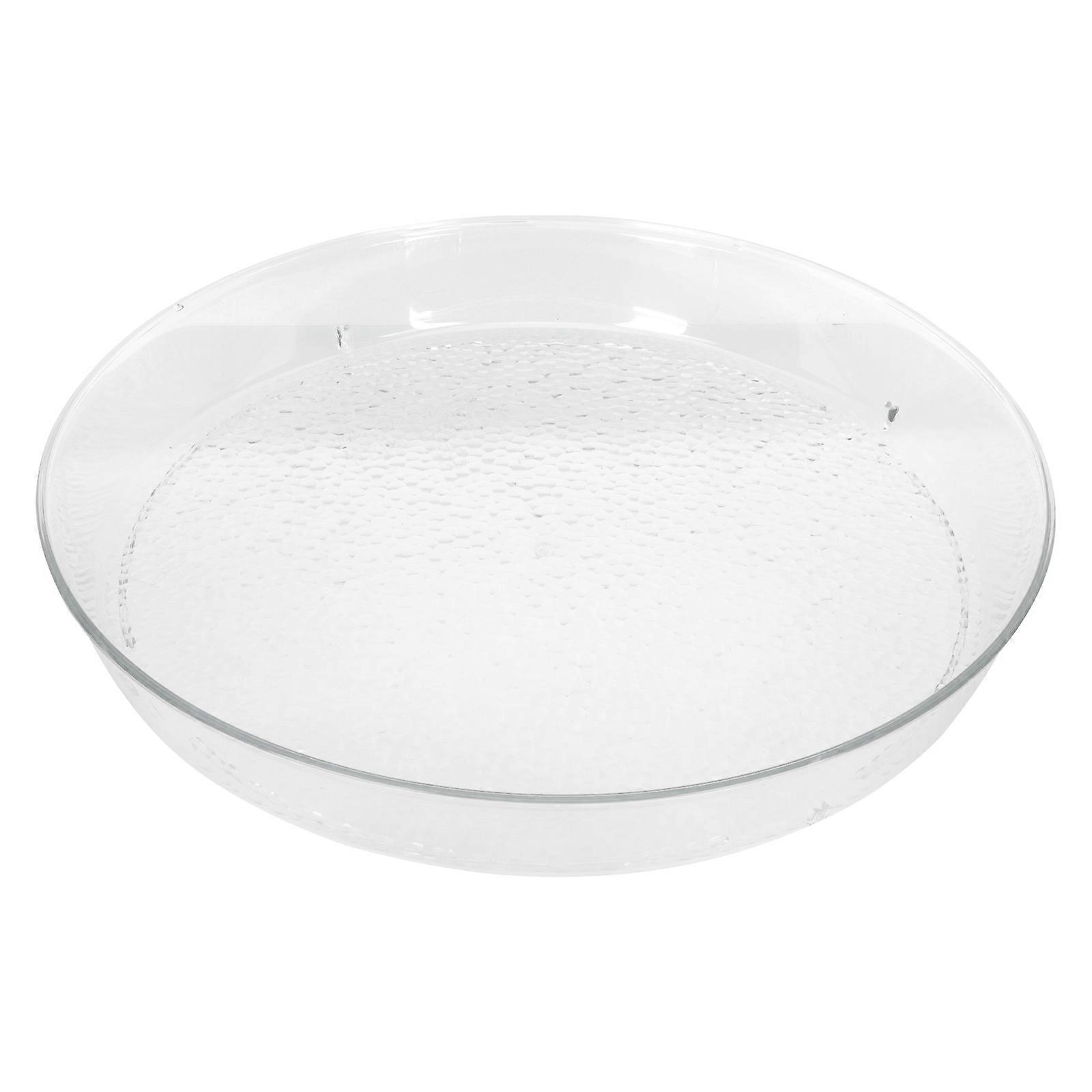 Fruit Trays For Serving Round Tray Teaware Storage Tray Home Use 36x36cm Transparent Storage