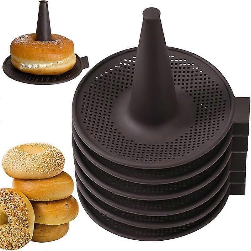 Silicone Donut Baking Moulds Set of 6, Non-Stick Reusable Baking Moulds, 13.5 x 12.5 x 17 cm, Ideal for Cookies and Pudding