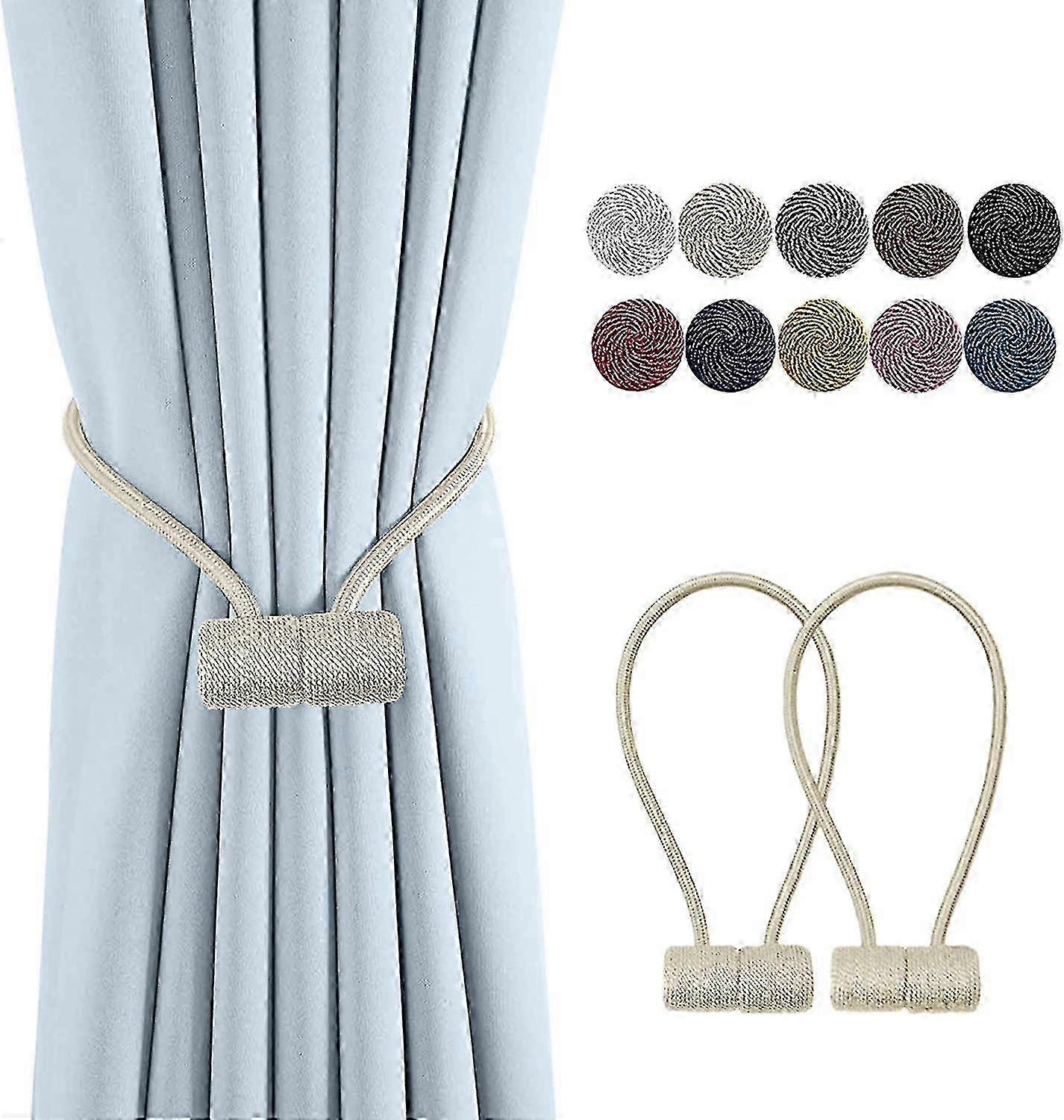 Magnetic Curtain Holdbacks Drapery Tiebacks for Blackout Sheer Window Treatments