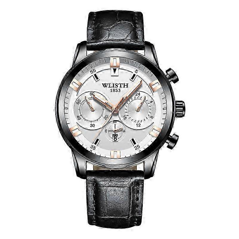 Men's Calendar Luminous Quartz Watch with 3 Decorative Dials������ijƷ��