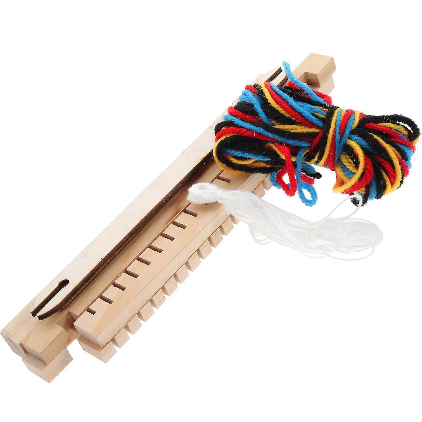 Weaving Frame DIY Toy for Kids Wooden Weaving Loom Early Education Tool 1 Set