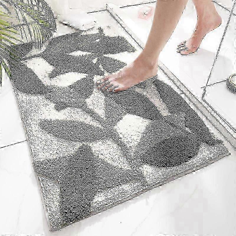 Super Soft Water Absorbent Green Leaf Non-Slip Bath Mat