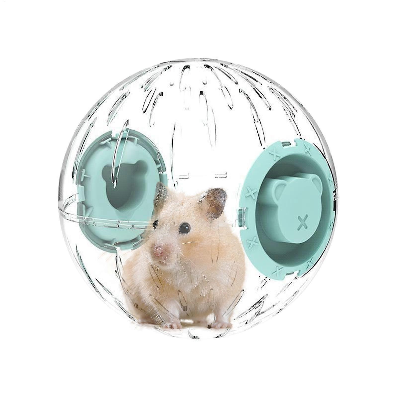 Hamster Ball Running Wheel, Run Time Training Ball for Pets, Stable, Breathable, Spacious Green Large