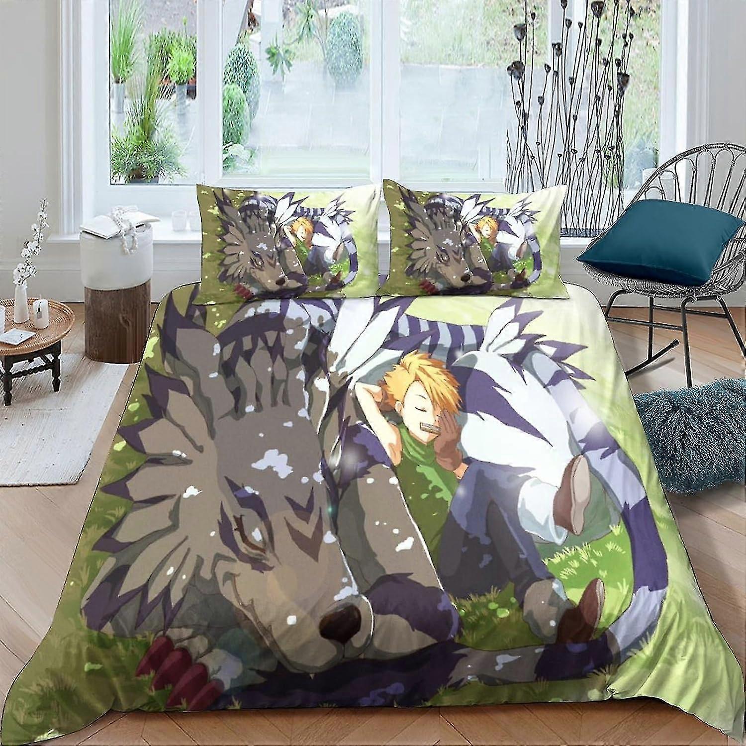 3D Anime Game Duvet Cover Set for Children and Adults with Pillow Cases - 3 Pieces Quilt Cover Double