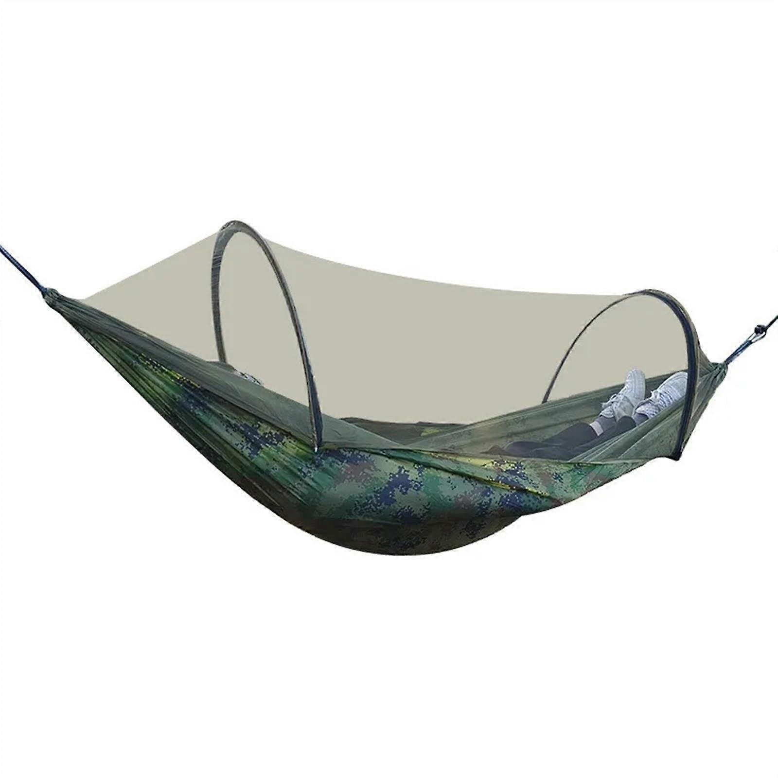 Hammock Outdoor Camping With Mosquito Net, 1-2 Person, Fabric Hanging Swing Bed(D), Travel