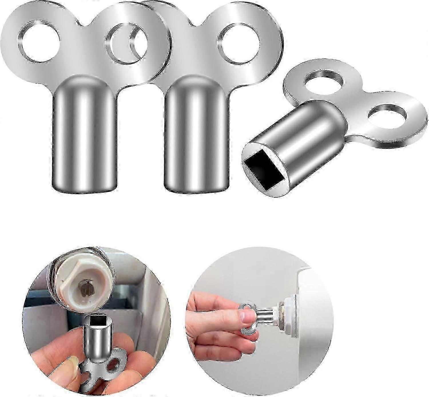 Radiator Valve, Radiator Vent Wrench, Radiator Bleed Wrench, Universal Square Wrench, Suitable For Radiators