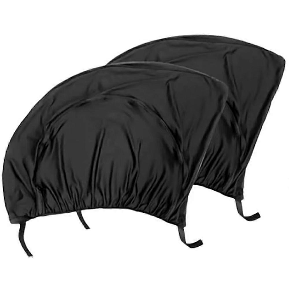 2Pcs Car Window Shade Front Rear Side Window Sun Shade Breathable Privacy Curtain with Zipper