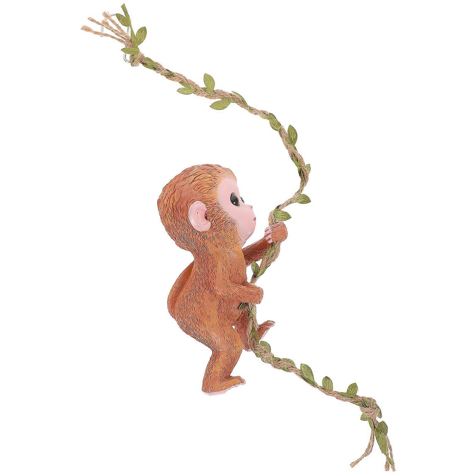 It sounds like you're describing a product listing or crafting a product title for an item like a **vivid resin monkey ornament**. Here's a polished