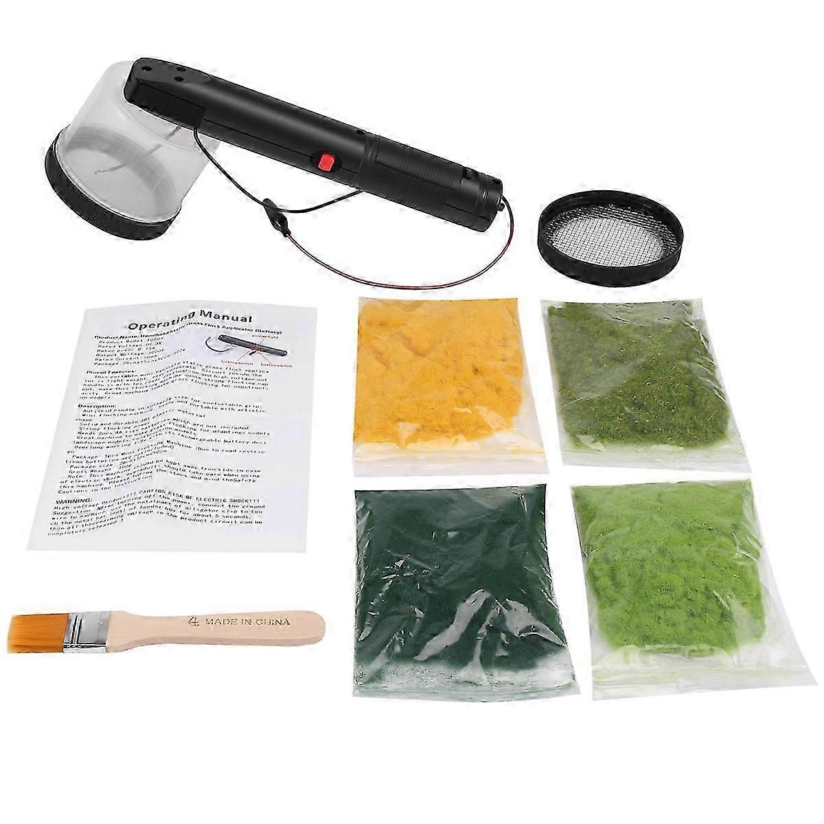 Flocking Kit Static Grass Applicator ABS Mini Flocking Machine with Antislip Handle for DIY Scenic M