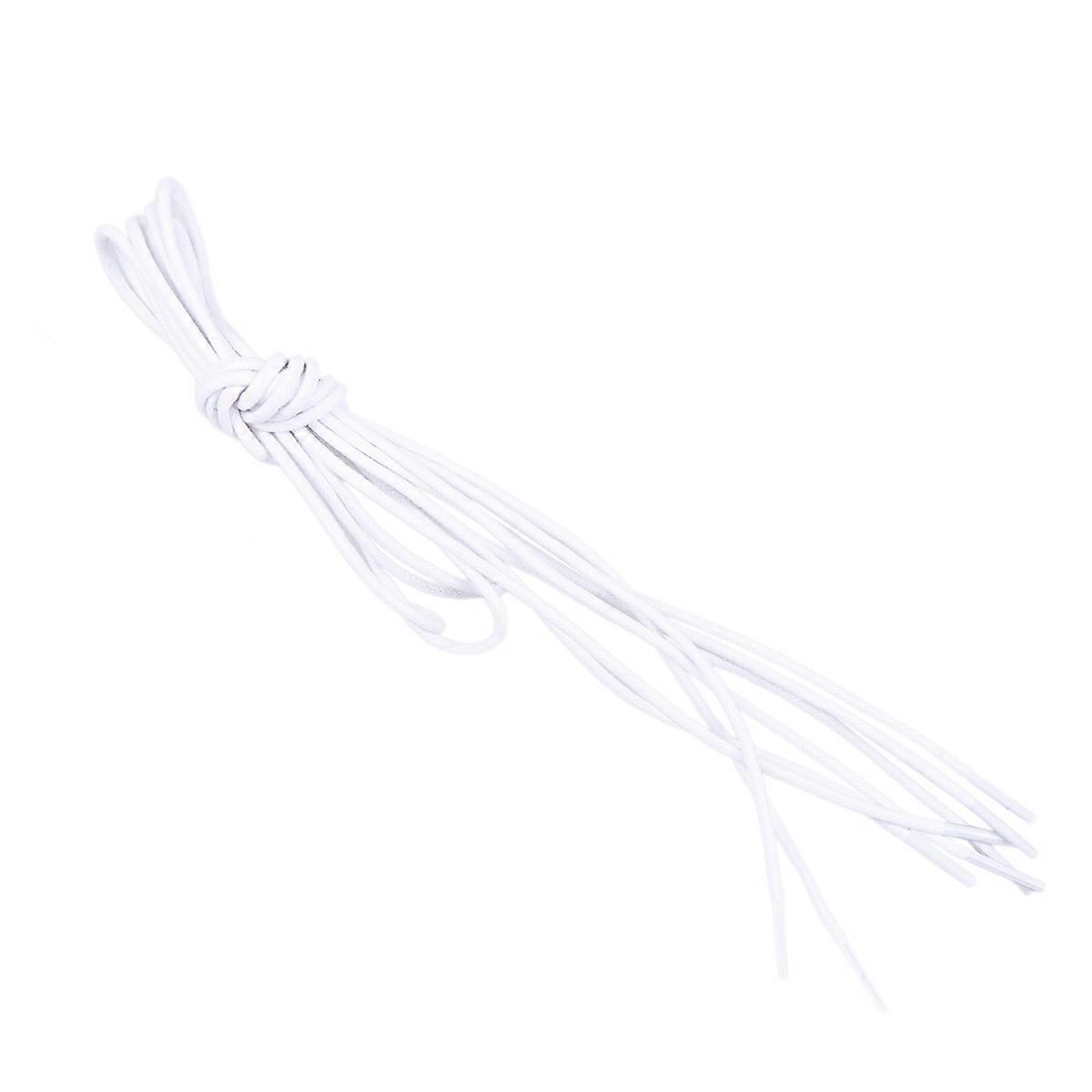 Round Shoe Laces Waxed Shoelace for Tying 10Pairs White Thin Shoelace