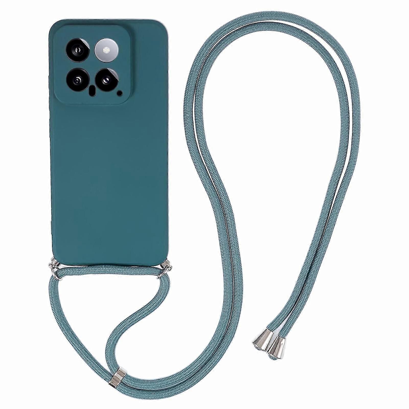 Fiber Inner Lining Protective Cover Tpu Phone Case For Xiaomi 14, With Lanyard