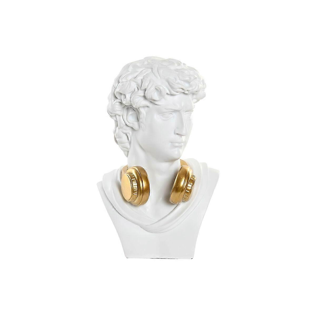 Decorative Figure Home ESPRIT White Gold Bust 19.5 x 16 x 30 cm