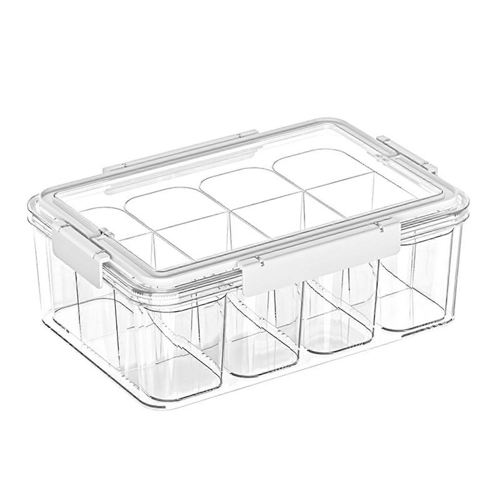 Removable Partition Craft Storage Card Holder for Easy Sorting Plastic Container White