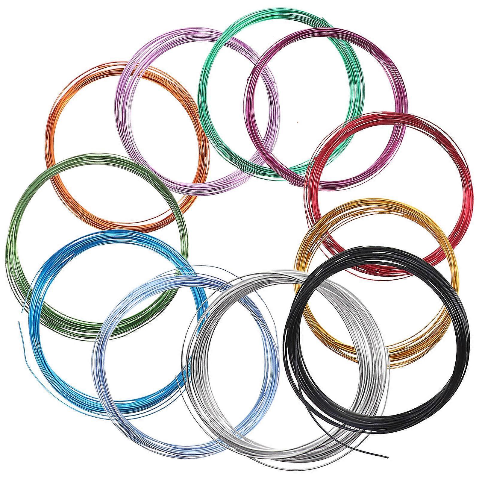 DIY Aluminum Wire 12 Rolls Assorted Color Durable and Corrosion Resistant