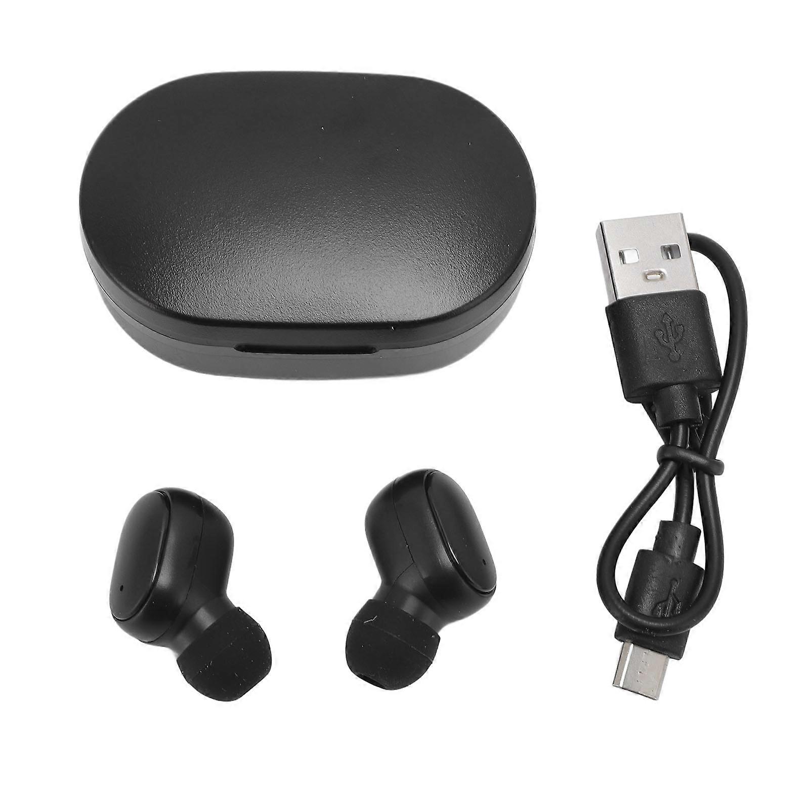 Black Bluetooth 5.4 Translator Earbuds - 144 Languages, Noise Cancelling, Multifunctional