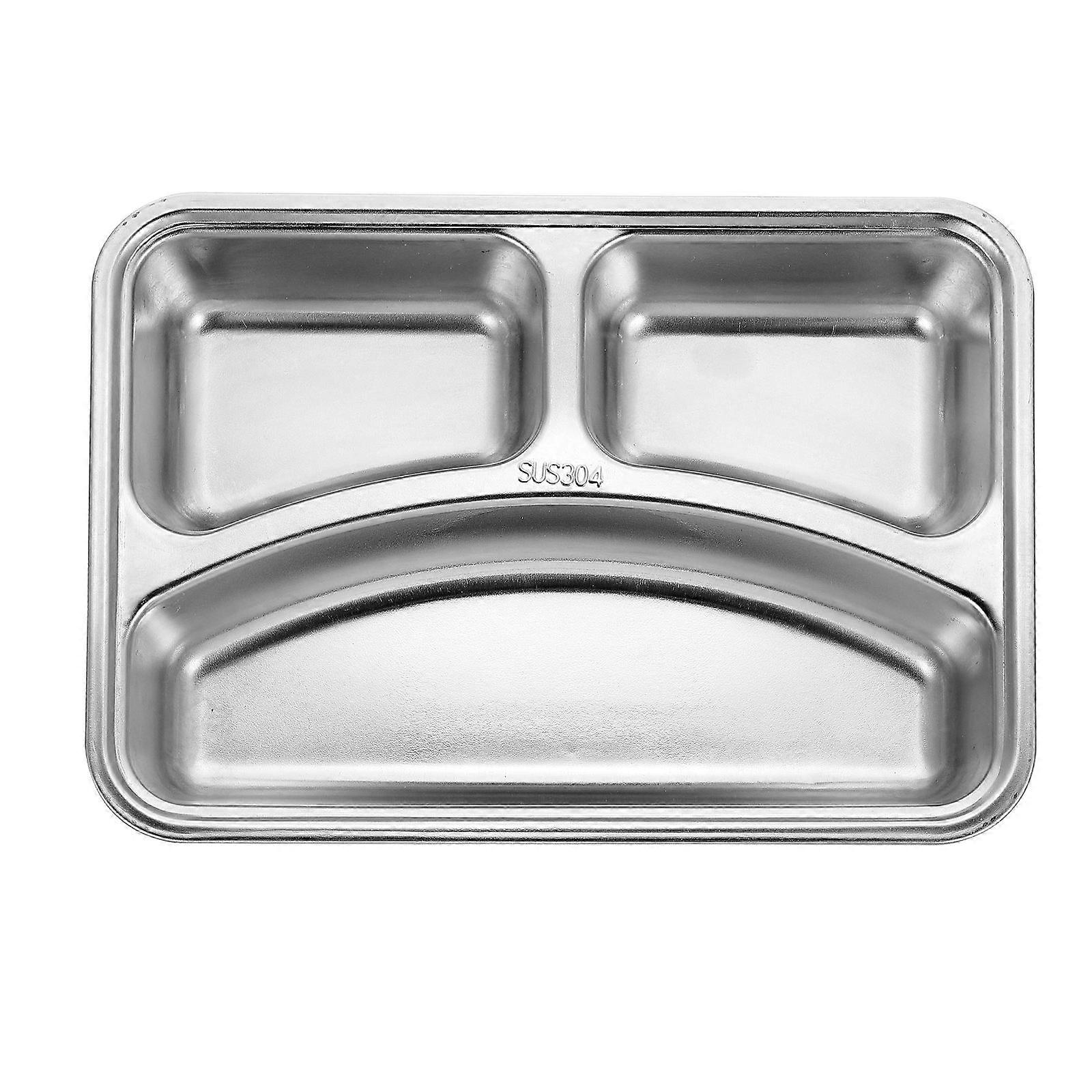 Compartment Trays For Food Canteen Multi-Grid Snack Plate For Children 1Pcs