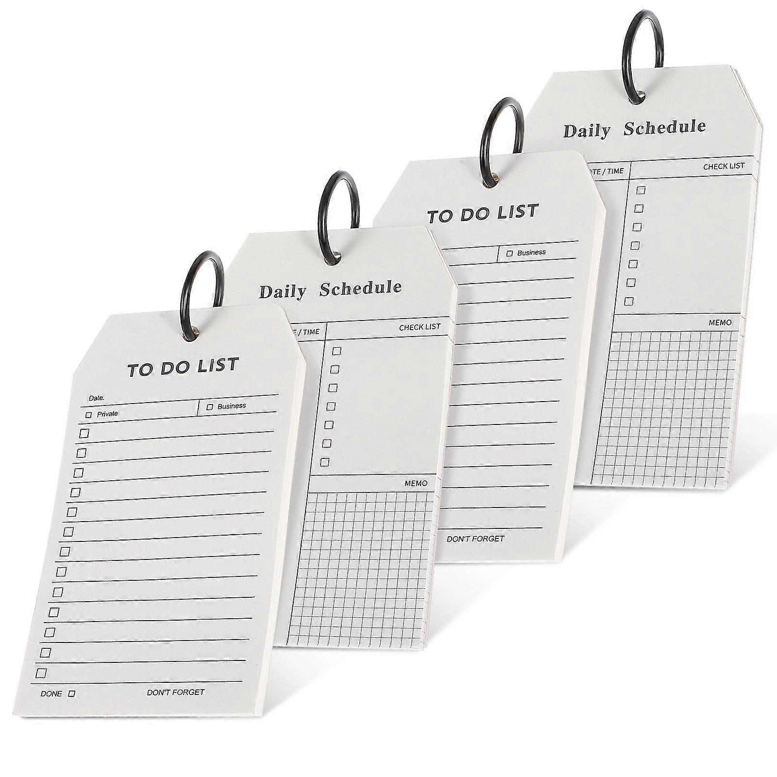 Daily Planner Ring Binder Notepad for Organizing Tasks 4Packs Set