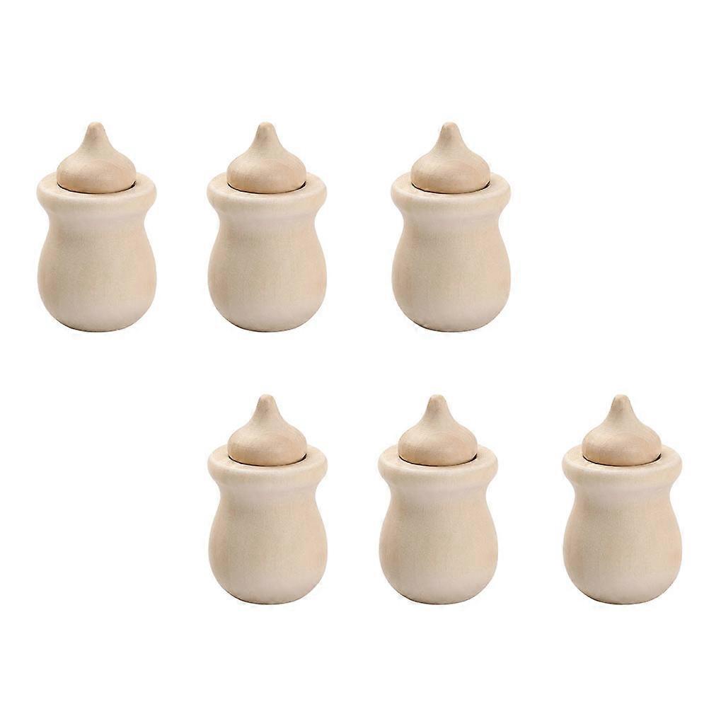 Toy Acorn Modeling Diy Unpainted Acorn For Children Parent-Child Activities 6Sets