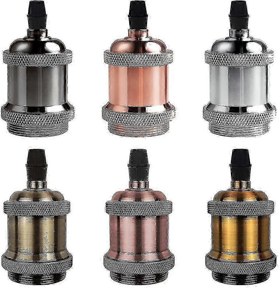 E27 Lamp Socket. Retro Pendant Lamp. Solid Ceramic Adapter. 6 Pieces Mix Socket
