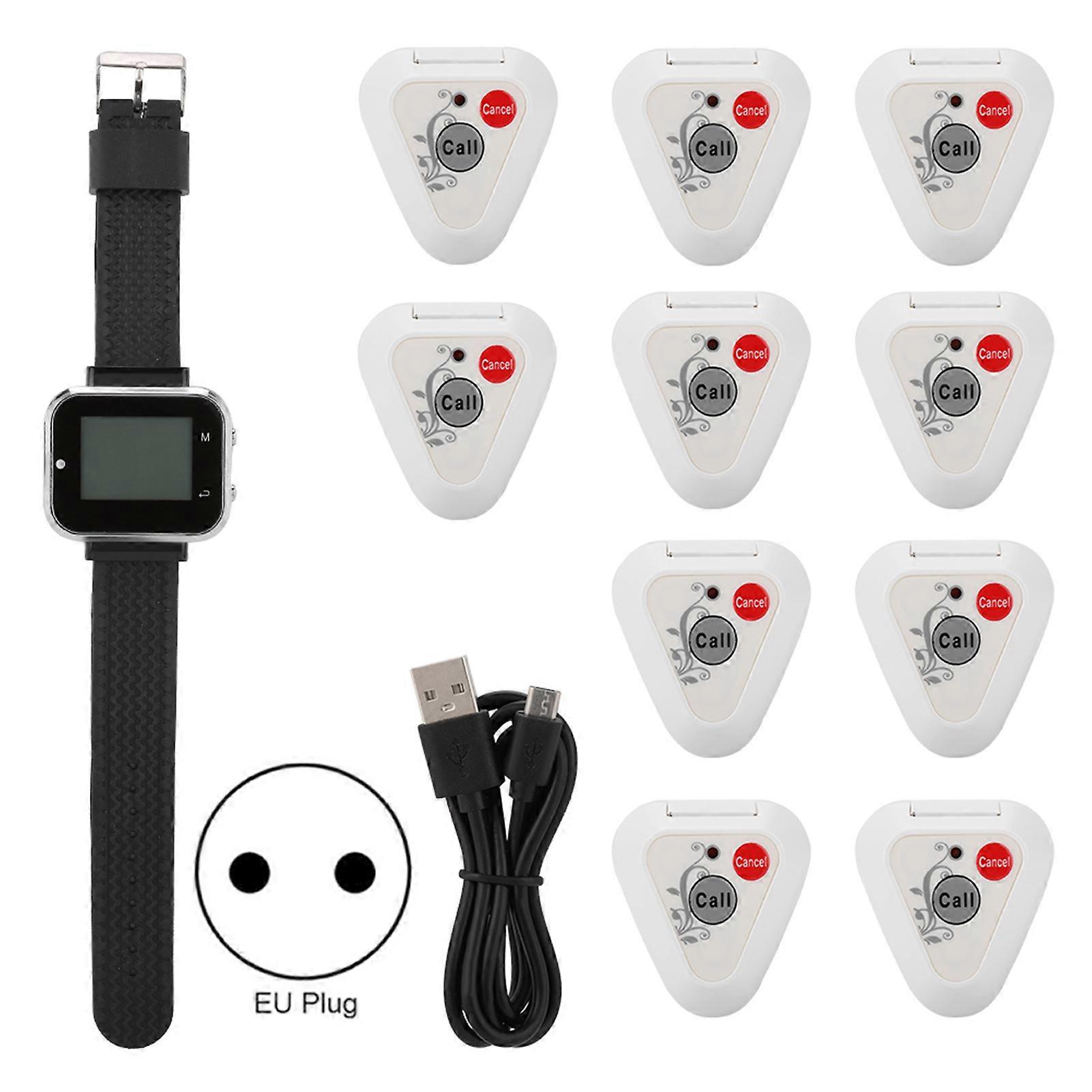 Mobile Wireless Wristwatch Receiver+10*Pager Transmitter(Model CTW06+CTT32)