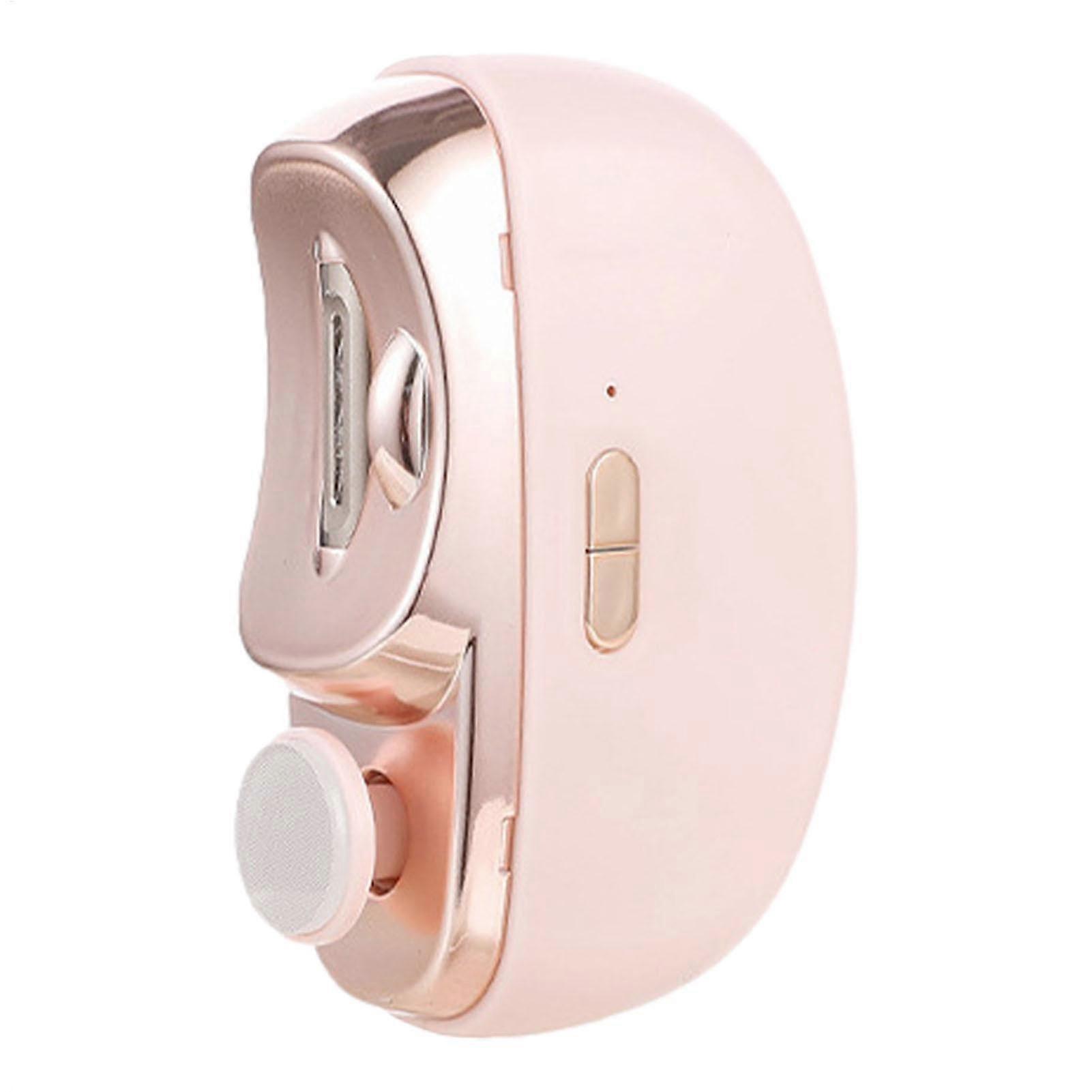 Electric Nail Bat - Rechargeable Automatic Nail Polisher with Swing Scissors for Seniors and Kids, Pink Design, Safe Use