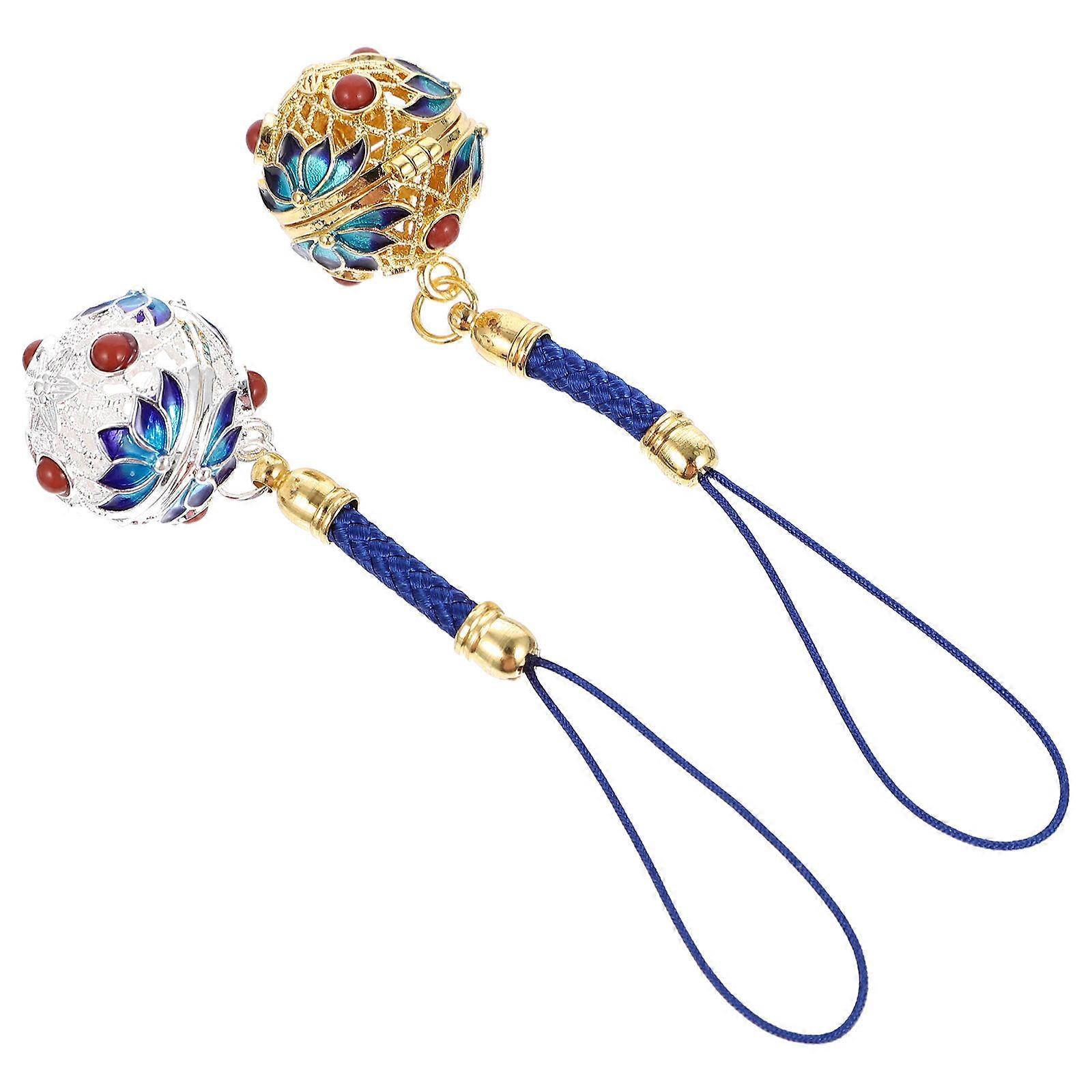 2pcs Decorative Enamel Keychains for Women – Stylish Bag Accessories for Festivals & Backpack Decor
