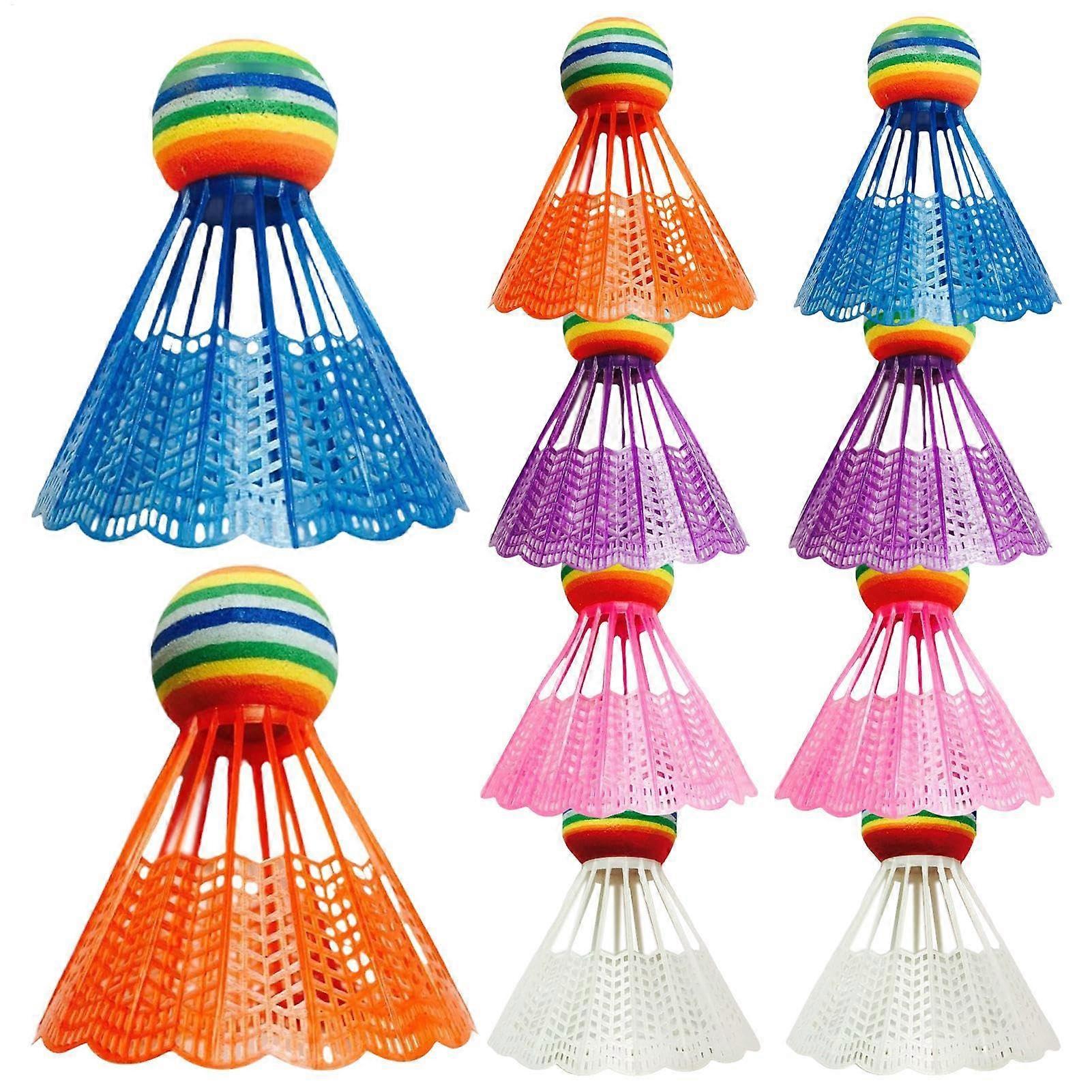 Rainbow Head Badminton Coloured Game Badminton Balls Kit