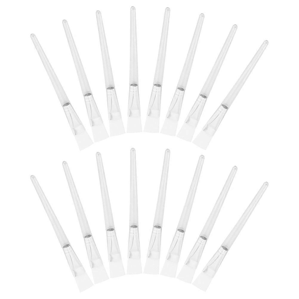 16pcs Transparent Handle Facial Mask Brush Set Soft Bristles for Gentle Face Mask Application, Durable Skincare Tool